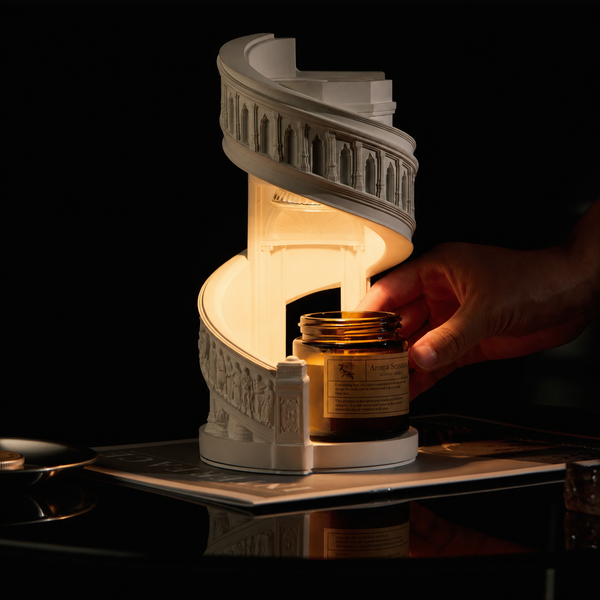Spiral Staircase Wax Melt Warmer – Resin Aromatherapy Lamp for Bedroom & Living Room