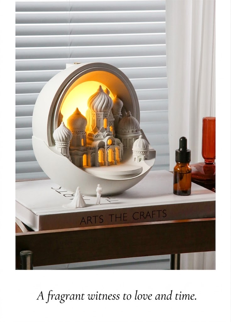 Mocha Scented Aroma Lamp – Romantic Night Light & Flameless Aromatherapy for Bedroom, Weddings, and Special Occasions