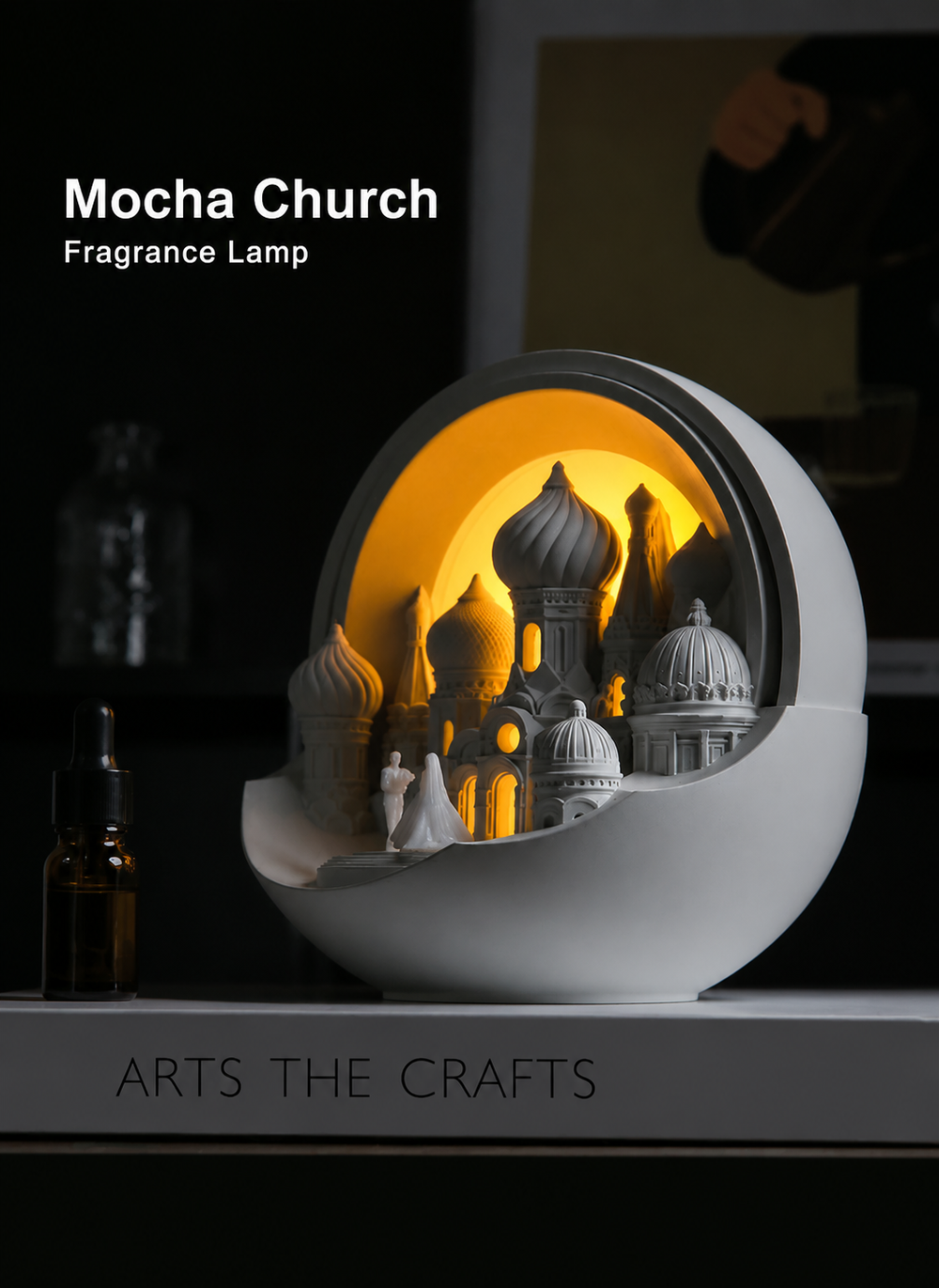 Mocha Scented Aroma Lamp – Romantic Night Light & Flameless Aromatherapy for Bedroom, Weddings, and Special Occasions