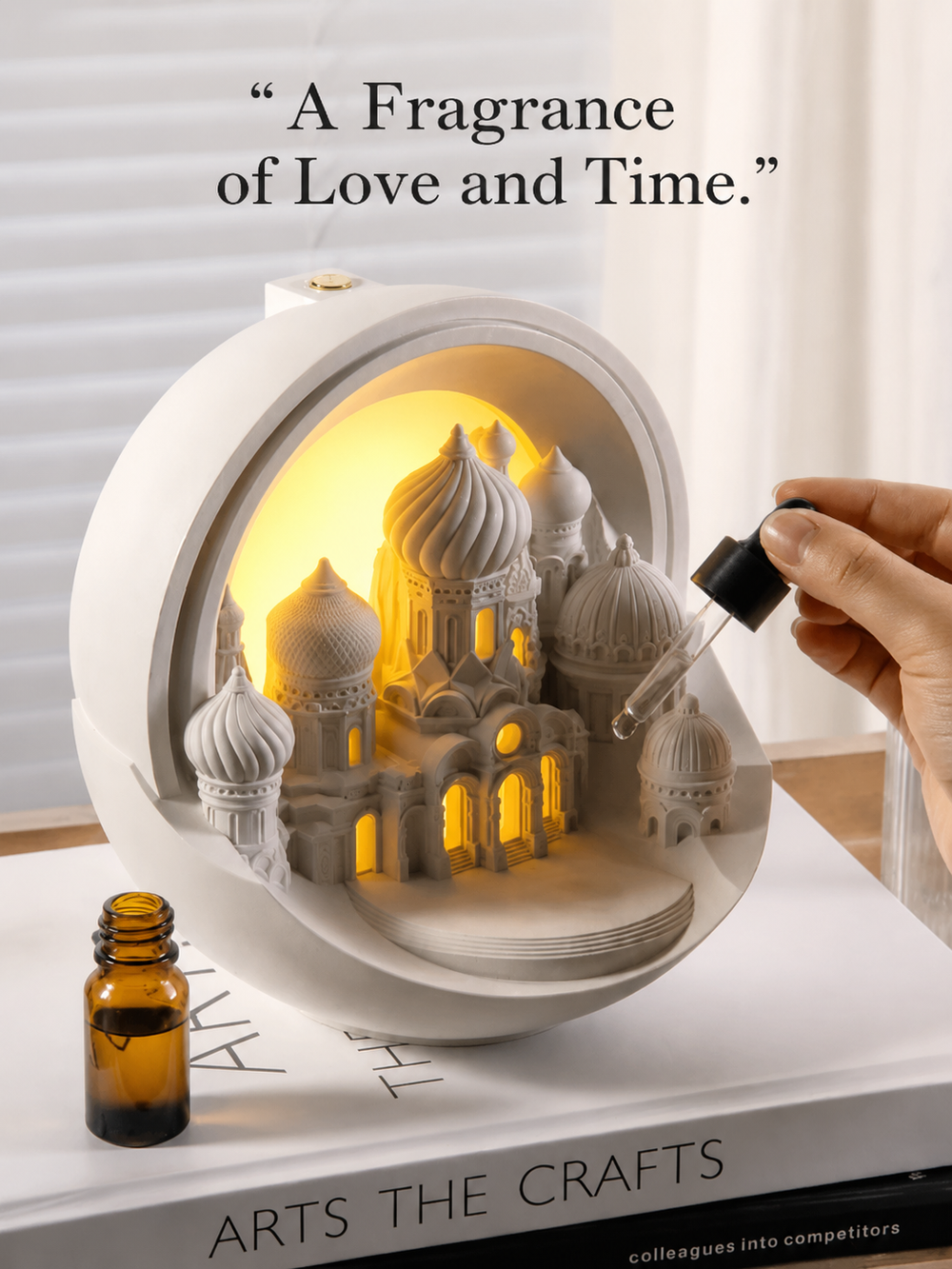 Mocha Scented Aroma Lamp – Romantic Night Light & Flameless Aromatherapy for Bedroom, Weddings, and Special Occasions