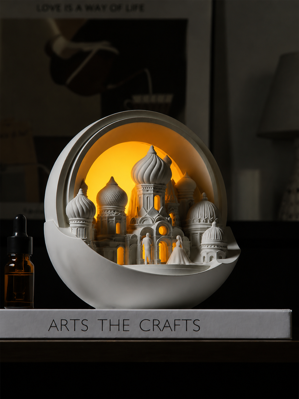 Mocha Scented Aroma Lamp – Romantic Night Light & Flameless Aromatherapy for Bedroom, Weddings, and Special Occasions