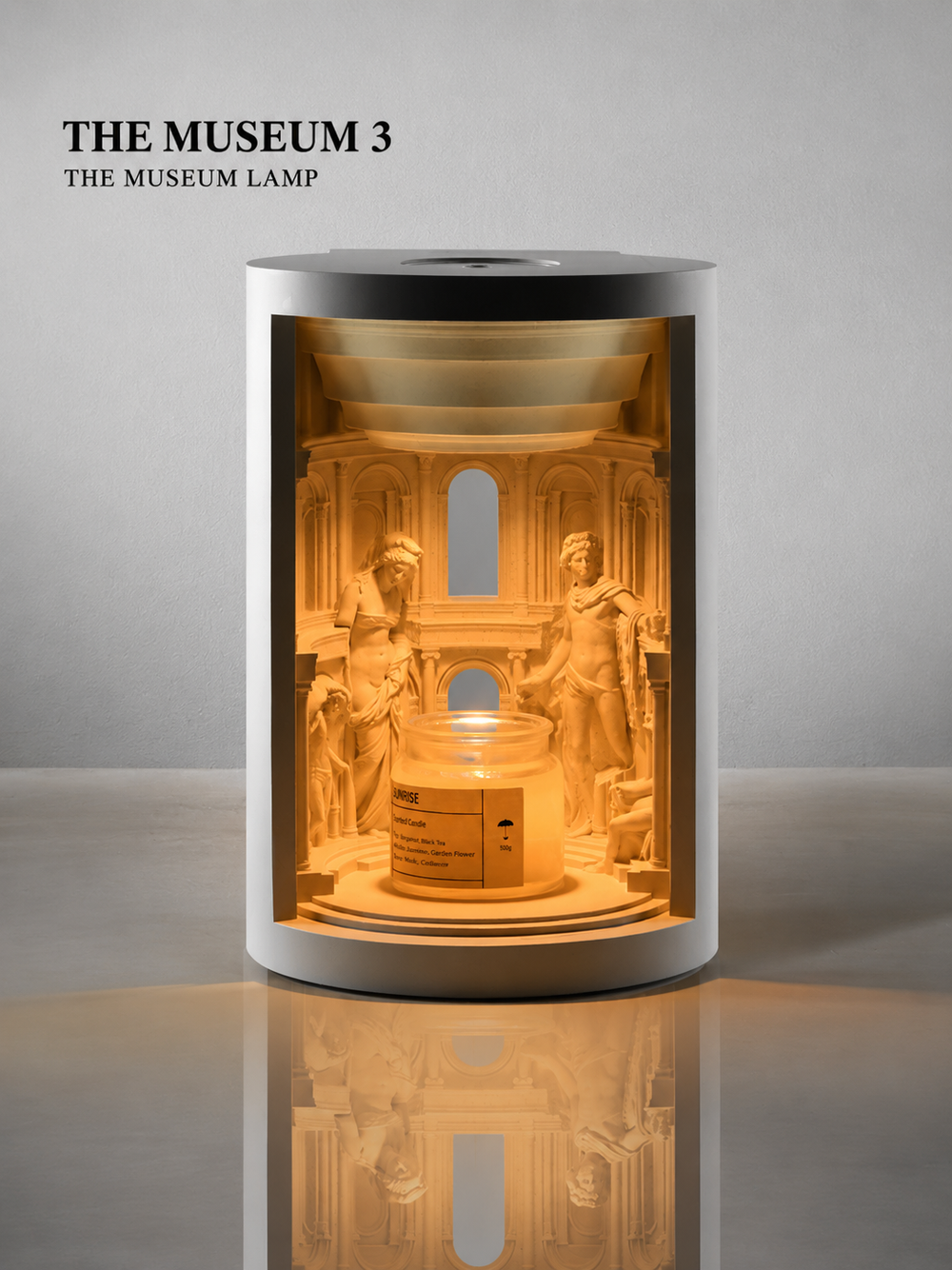Sculptural Wax Warmer Lamp – Museum-Inspired Flameless Candle Warmer & Ambient Home Decor Light