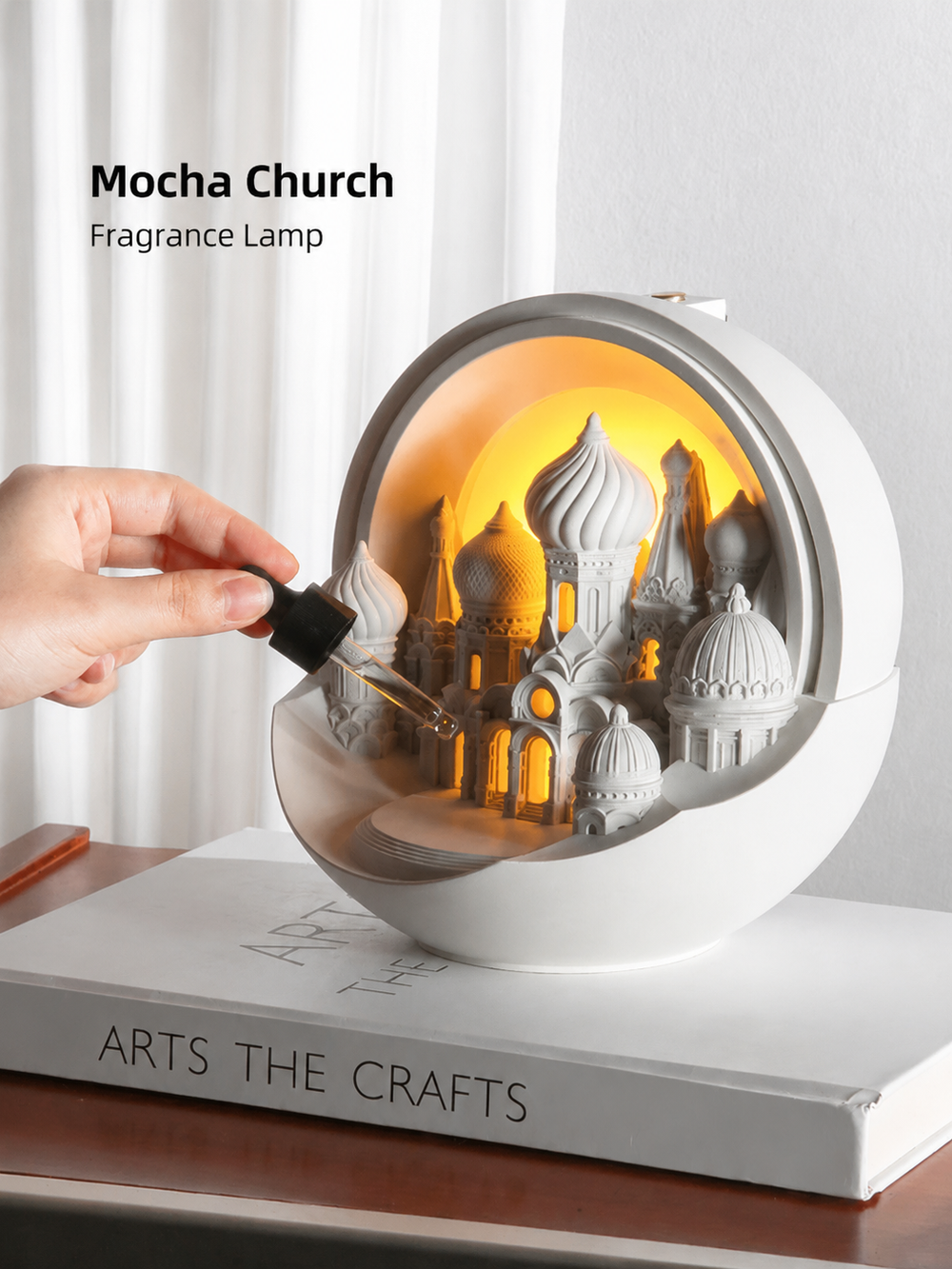 Mocha Scented Aroma Lamp – Romantic Night Light & Flameless Aromatherapy for Bedroom, Weddings, and Special Occasions