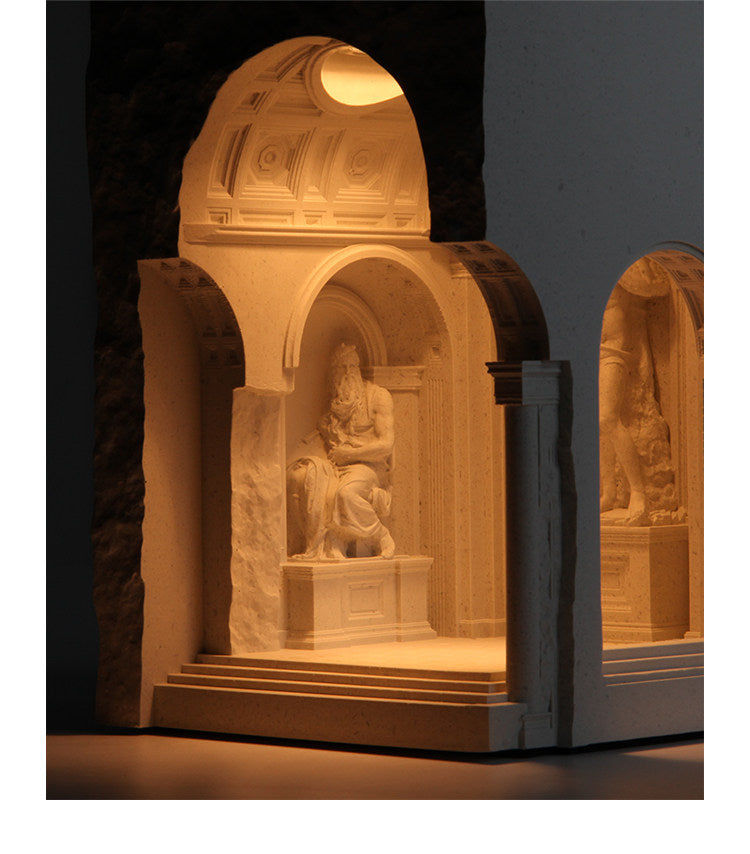 David Sculpture Wax Melt Lamp – Concrete Aromatherapy Candle Warmer with Classical Art & Ambient Night Light