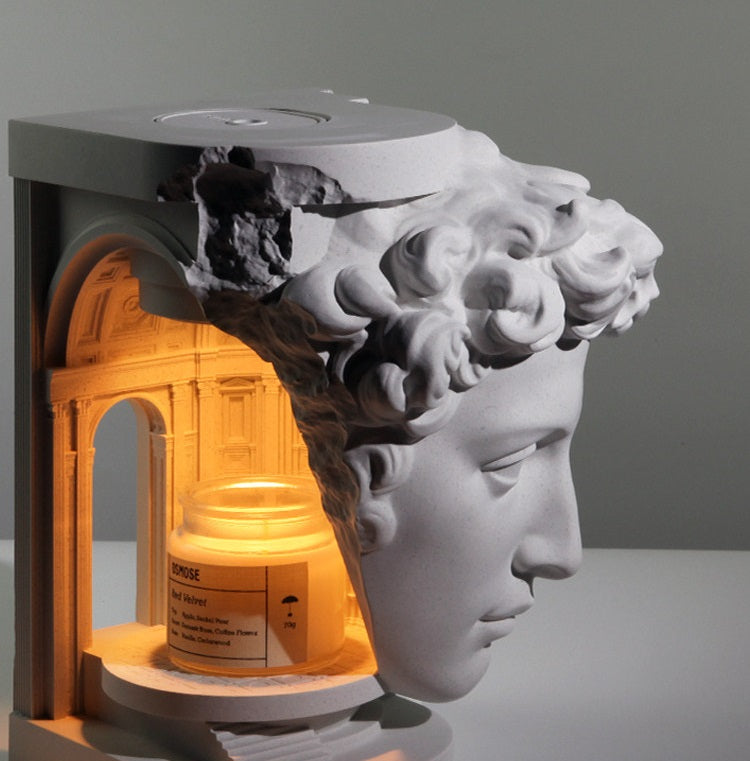 David Sculpture Wax Warmer Lamp – Classical Statue Aromatherapy Candle Warmer & Romantic Ambient Light Decor