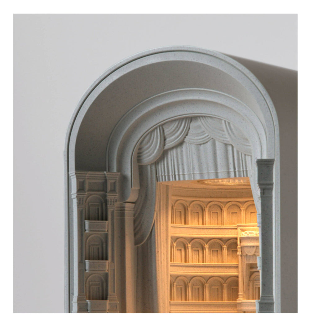 Roman Theater Wax Melt Lamp – Concrete Aromatherapy Night Light & Flameless Candle Warmer for Home Decor