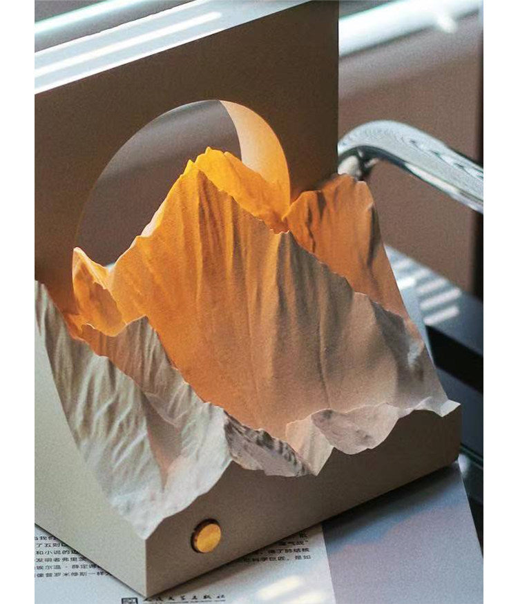 Golden Sunrise Aroma Lamp – Concrete Wax Melt Warmer & Cozy Ambient Night Light for Bedroom Decor