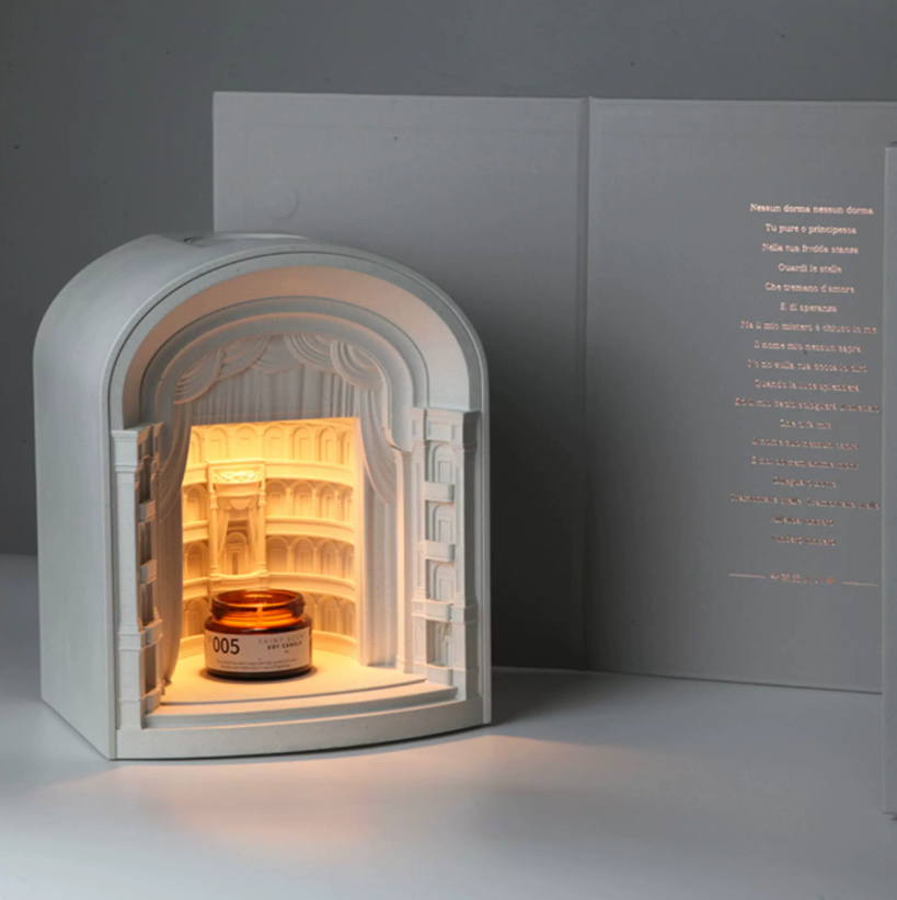 Roman Theater Wax Melt Lamp – Concrete Aromatherapy Night Light & Flameless Candle Warmer for Home Decor