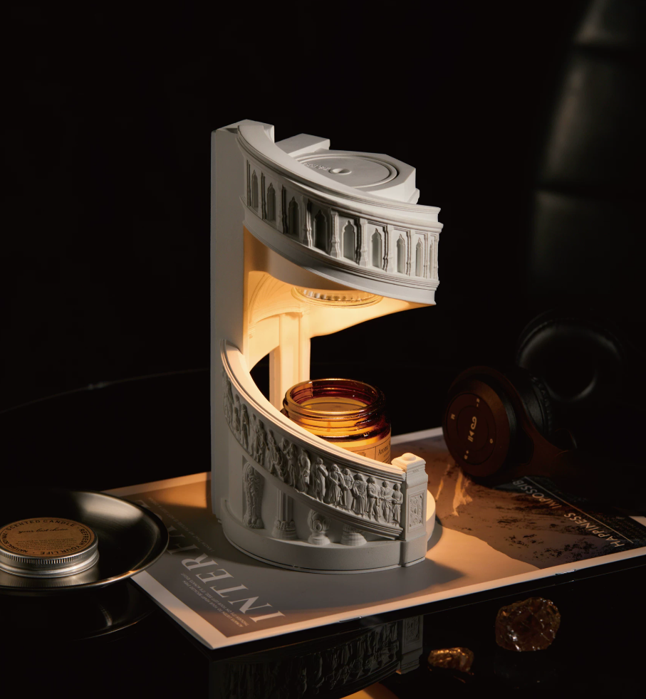 Spiral Staircase Wax Melt Warmer – Resin Aromatherapy Lamp for Bedroom & Living Room