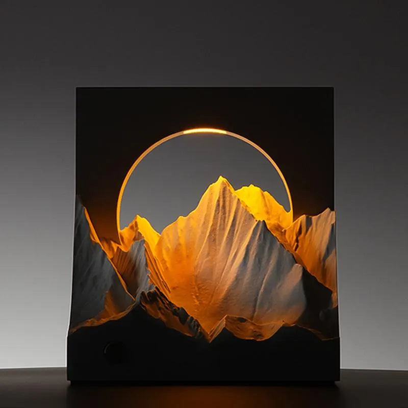 Golden Sunrise Aroma Lamp – Concrete Wax Melt Warmer & Cozy Ambient Night Light for Bedroom Decor