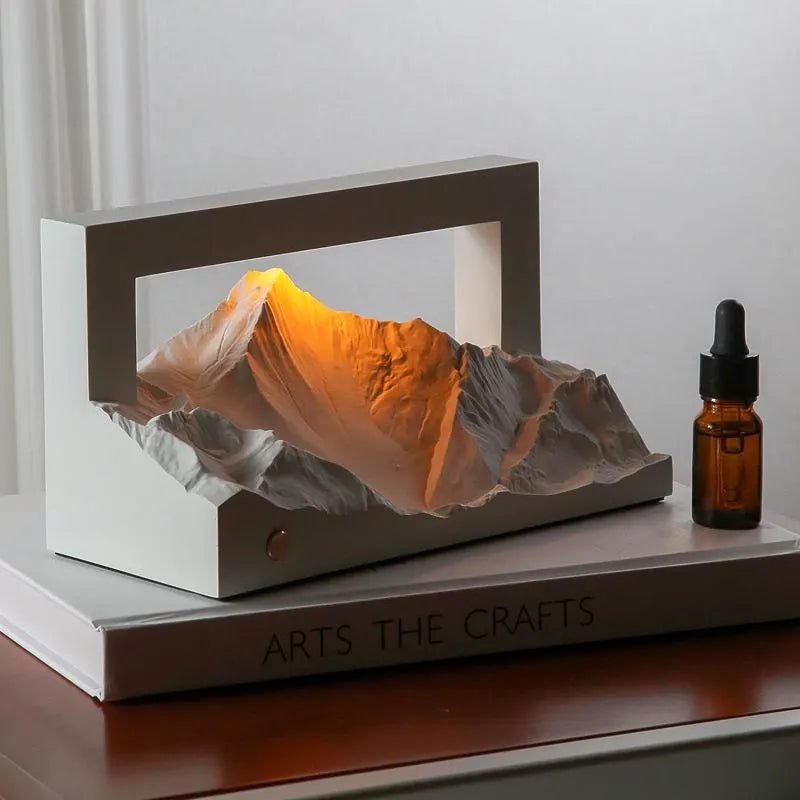 Golden Sunrise Aromatherapy Night Light – Concrete Scented Bedroom Lamp with Warm Ambient Glow