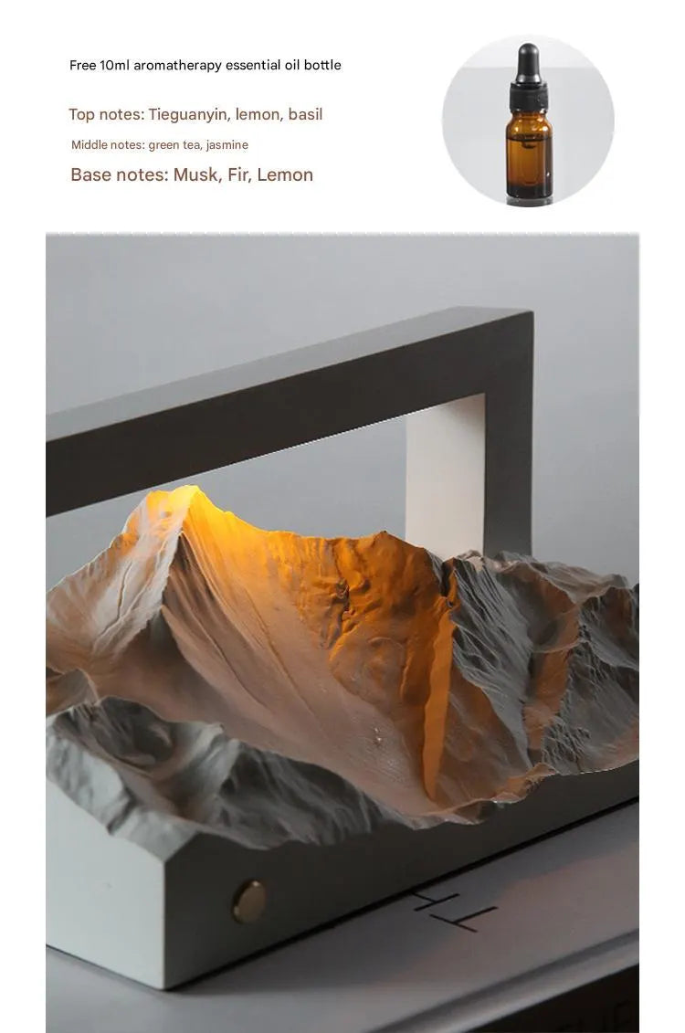 Golden Sunrise Aromatherapy Night Light – Concrete Scented Bedroom Lamp with Warm Ambient Glow