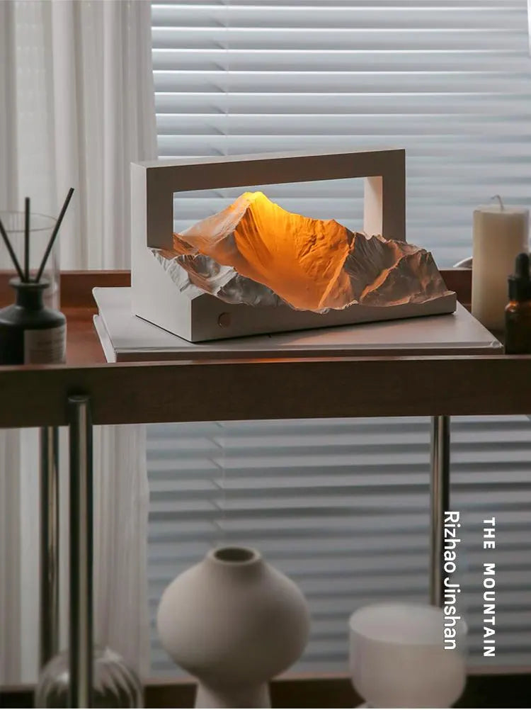 Golden Sunrise Aromatherapy Night Light – Concrete Scented Bedroom Lamp with Warm Ambient Glow
