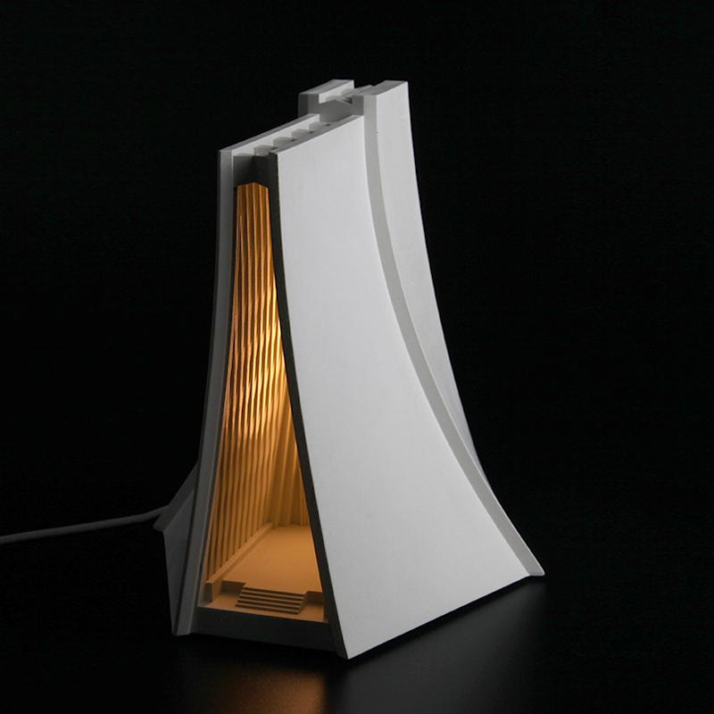 Luce Chapel Night Light – Architectural Concrete Ambient Lamp for Wedding, Engagement & Home Decor