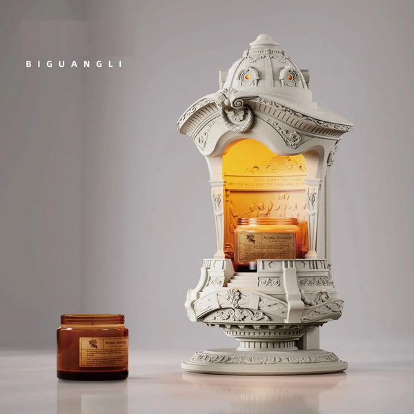 Golden Age Wax Melt Lamp – Luxury Gold Aromatherapy Candle Warmer & Romantic Ambient Home Decor Light