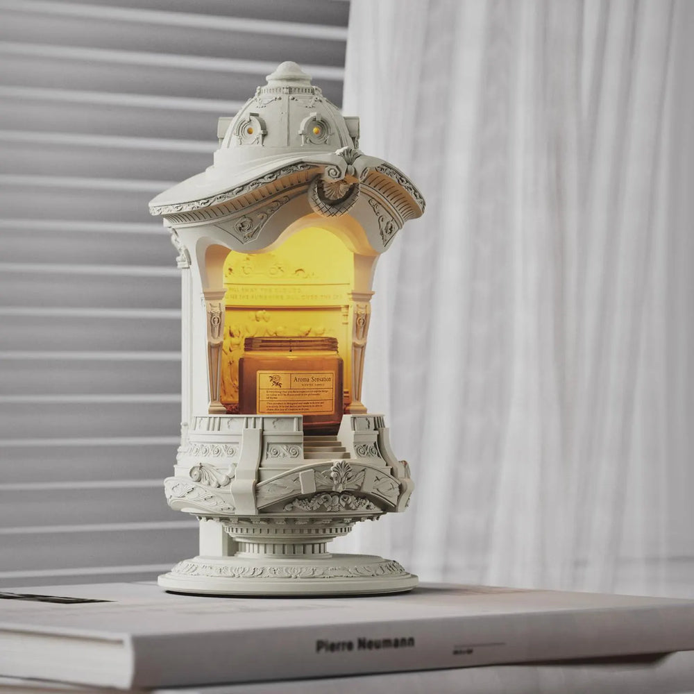 Golden Age Wax Melt Lamp – Luxury Gold Aromatherapy Candle Warmer & Romantic Ambient Home Decor Light
