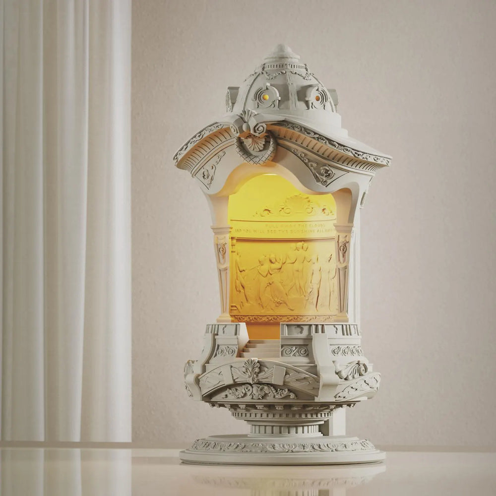 Golden Age Wax Melt Lamp – Luxury Gold Aromatherapy Candle Warmer & Romantic Ambient Home Decor Light