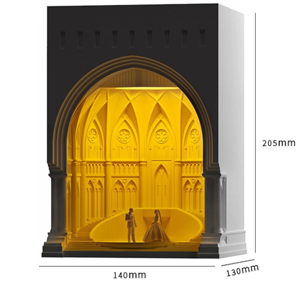 Architectural Cement Wax Melt Warmer Lamp – Gothic Ambient Night Light & Aromatherapy Decor for Bedroom & Living Room