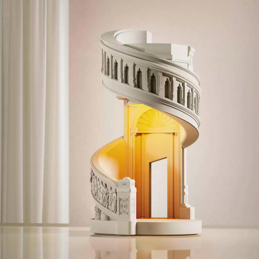 Spiral Staircase Wax Melt Warmer – Resin Aromatherapy Lamp for Bedroom & Living Room