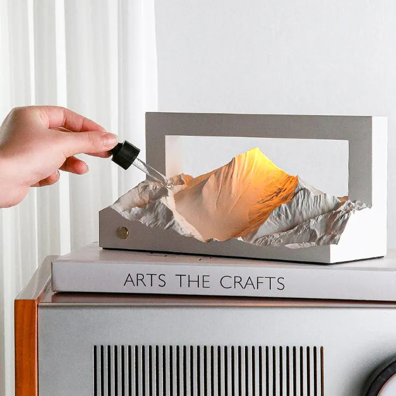 Golden Sunrise Aromatherapy Night Light – Concrete Scented Bedroom Lamp with Warm Ambient Glow