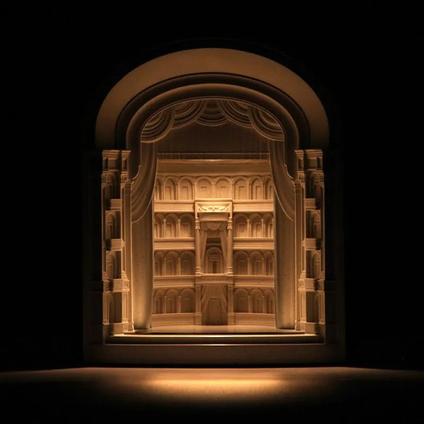 Roman Theater Wax Melt Lamp – Concrete Aromatherapy Night Light & Flameless Candle Warmer for Home Decor