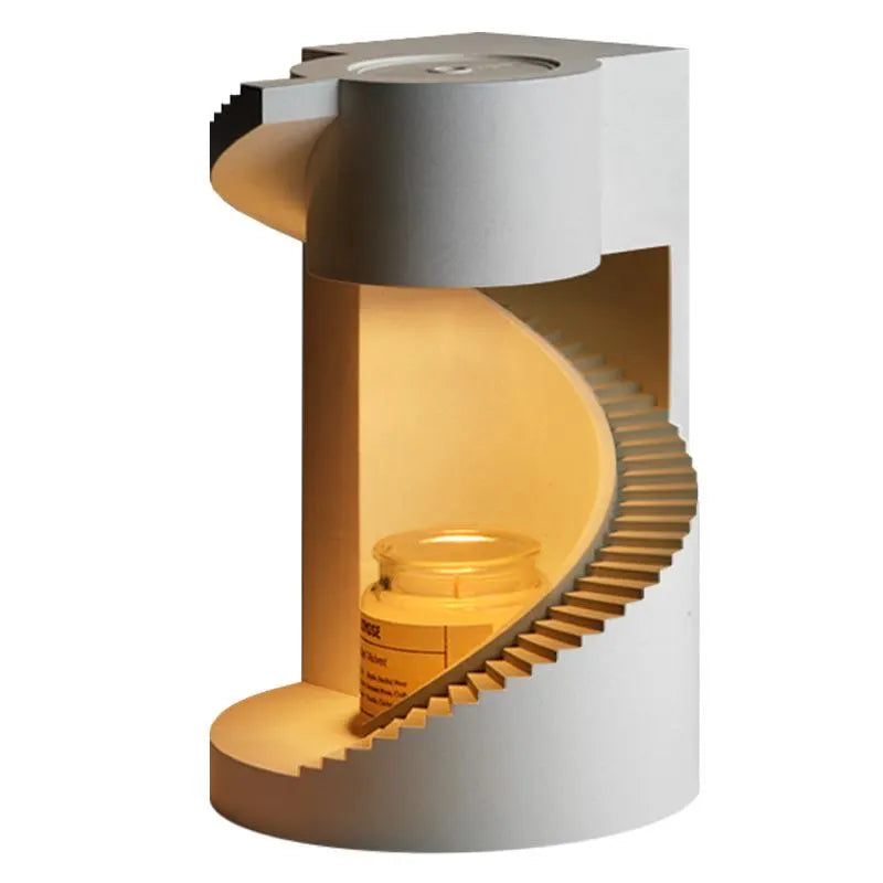 Spiral Staircase Wax Melt Lamp – Concrete Aromatherapy Night Light for Bedroom & Cozy Home Decor