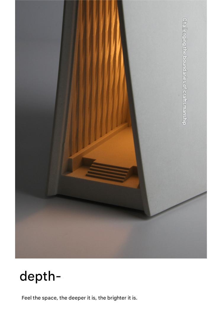 Luce Chapel Night Light – Architectural Concrete Ambient Lamp for Wedding, Engagement & Home Decor