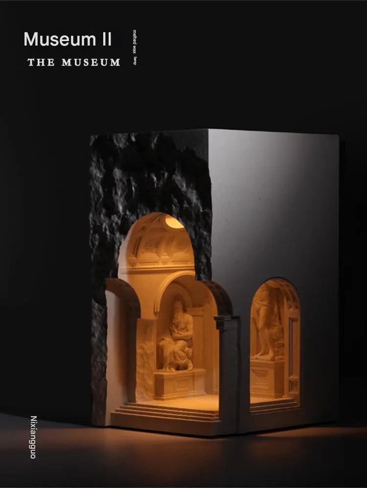 David Sculpture Wax Melt Lamp – Concrete Aromatherapy Candle Warmer with Classical Art & Ambient Night Light