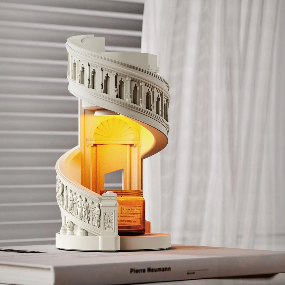 Spiral Staircase Wax Melt Warmer – Resin Aromatherapy Lamp for Bedroom & Living Room