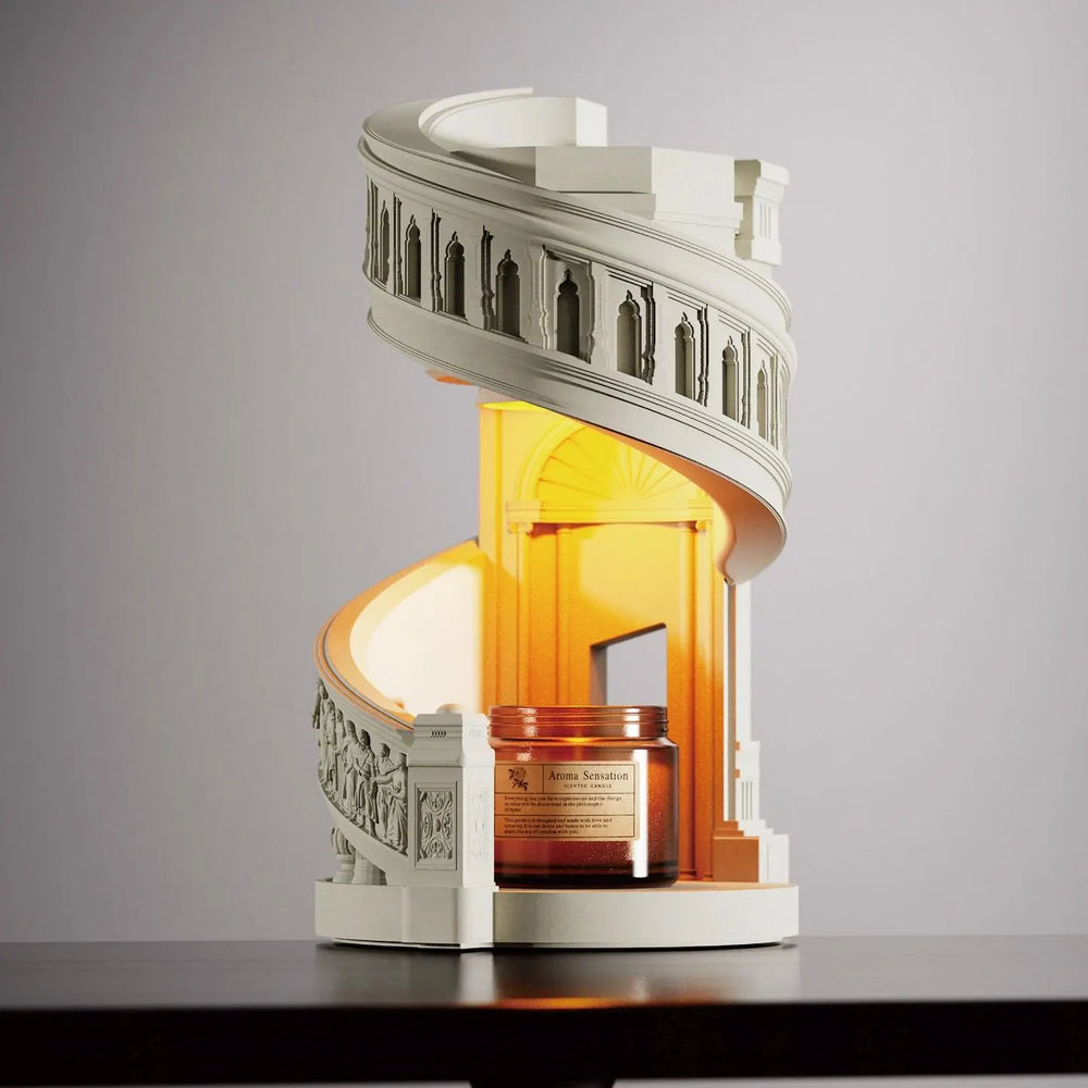 Spiral Staircase Wax Melt Warmer – Resin Aromatherapy Lamp for Bedroom & Living Room