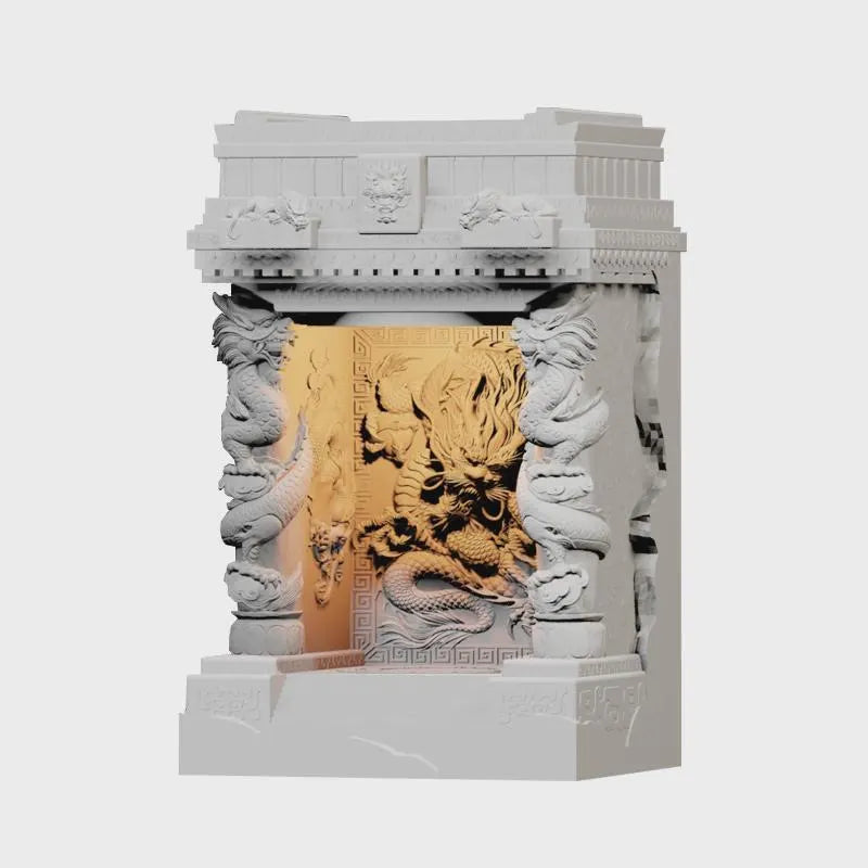 Dragon King Temple Night Light – Adjustable Feng Shui Candle Lamp for Bedroom & Ambient Cultural Decor