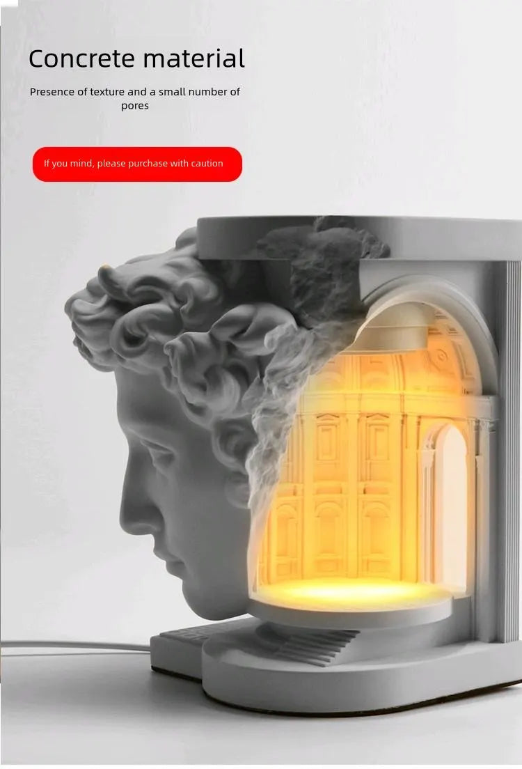 David Sculpture Wax Warmer Lamp – Classical Statue Aromatherapy Candle Warmer & Romantic Ambient Light Decor