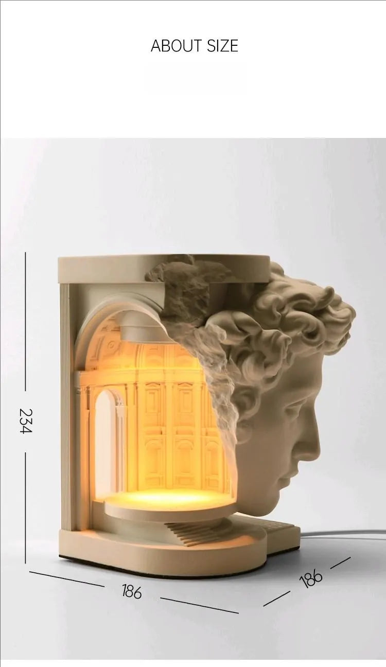 David Sculpture Wax Warmer Lamp – Classical Statue Aromatherapy Candle Warmer & Romantic Ambient Light Decor