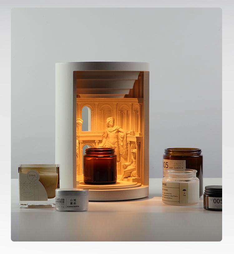 Sculptural Wax Warmer Lamp – Museum-Inspired Flameless Candle Warmer & Ambient Home Decor Light
