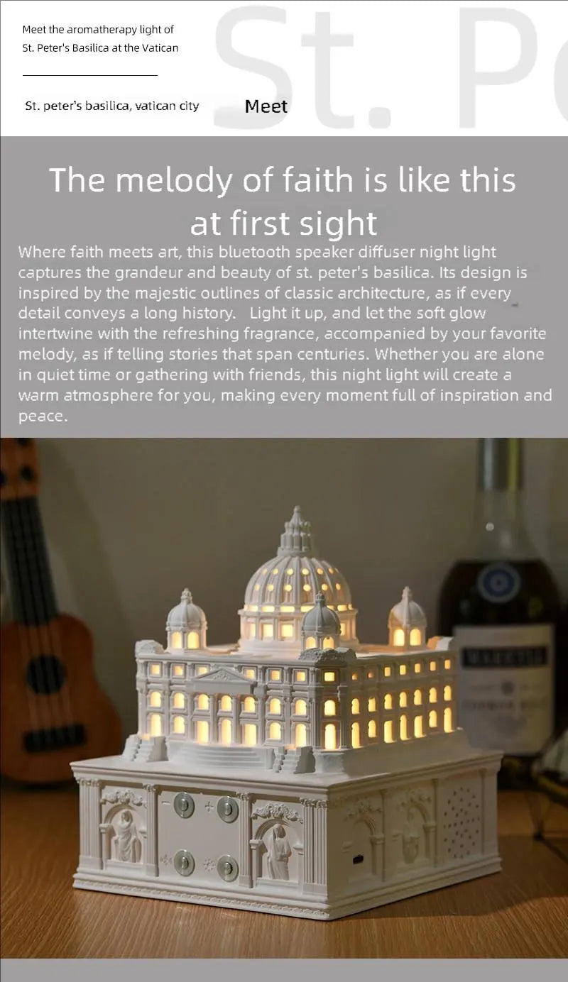 Church Night Lamp – Romantic Architectural USB Bedside Light for Cozy Bedroom & Home Decor