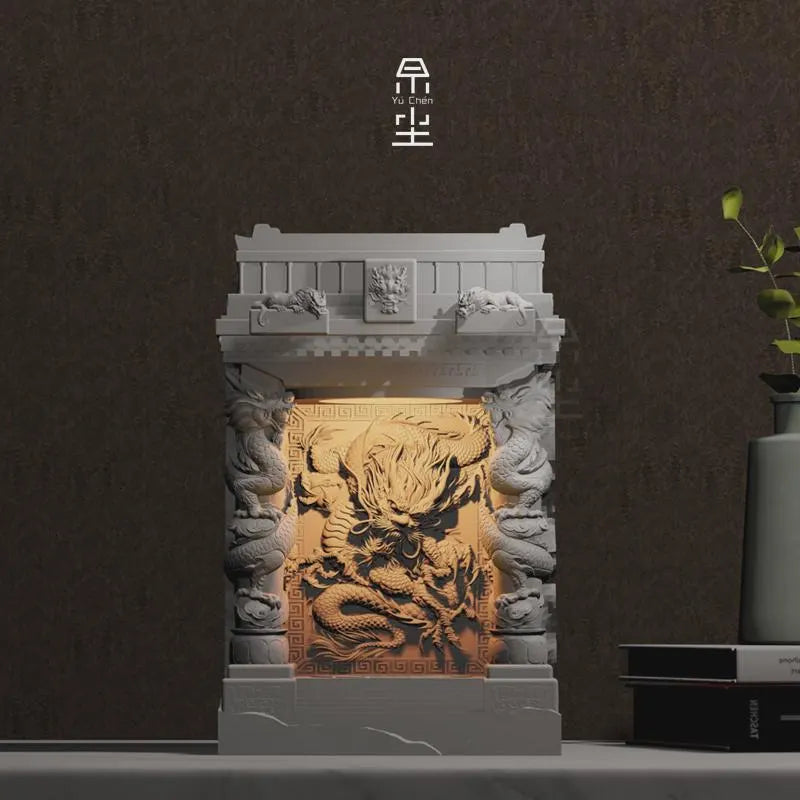 Dragon King Temple Night Light – Adjustable Feng Shui Candle Lamp for Bedroom & Ambient Cultural Decor