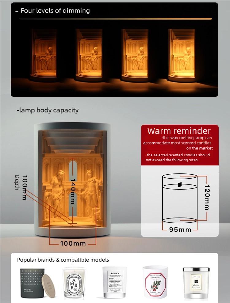 Sculptural Wax Warmer Lamp – Museum-Inspired Flameless Candle Warmer & Ambient Home Decor Light