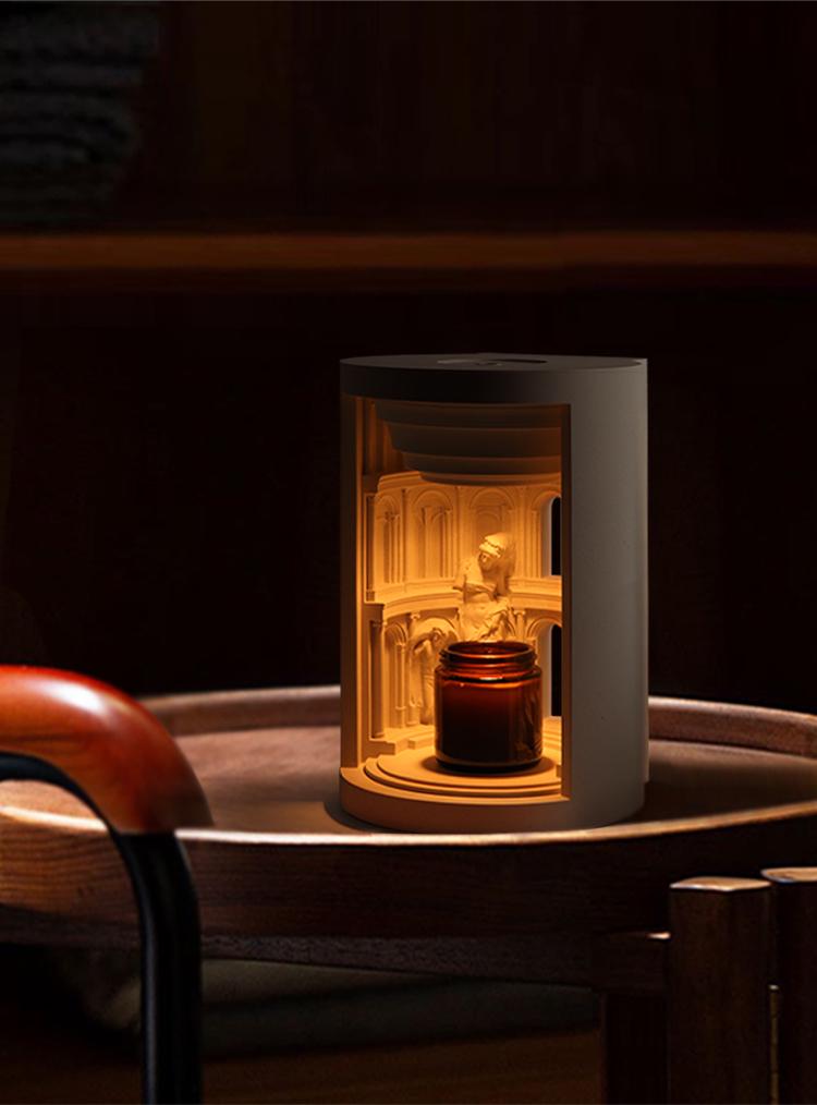 Sculptural Wax Warmer Lamp – Museum-Inspired Flameless Candle Warmer & Ambient Home Decor Light