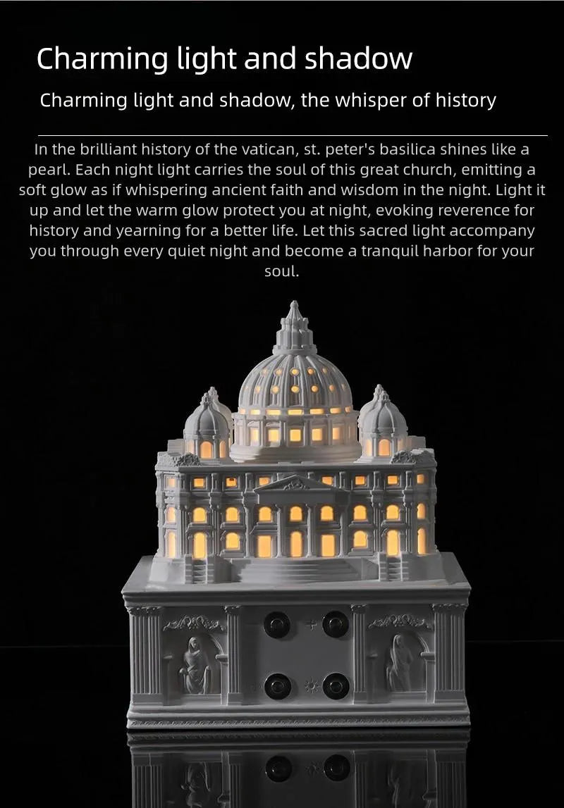 Church Night Lamp – Romantic Architectural USB Bedside Light for Cozy Bedroom & Home Decor