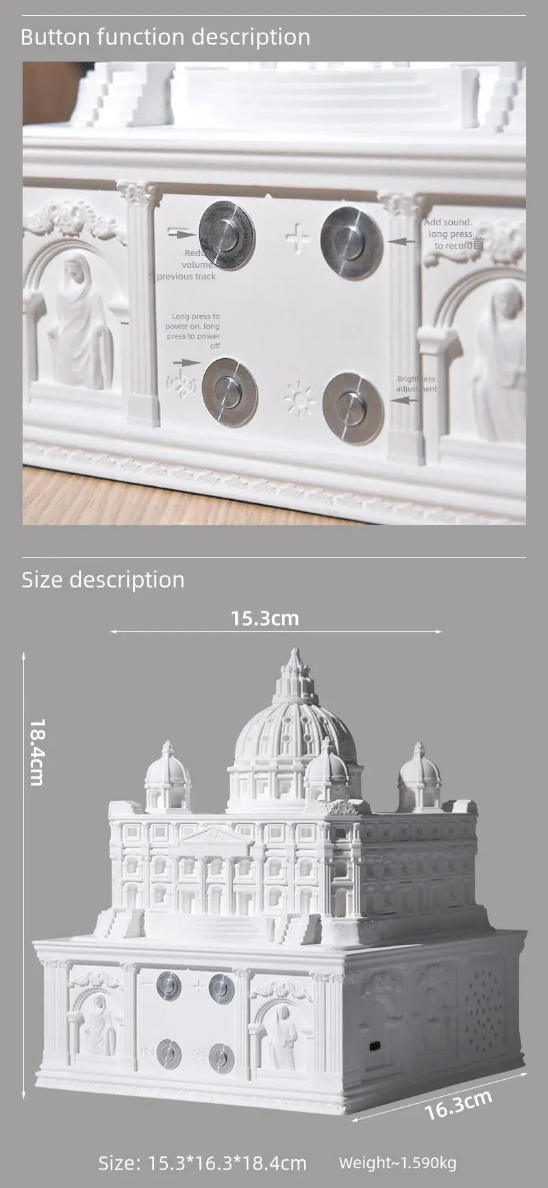 Church Night Lamp – Romantic Architectural USB Bedside Light for Cozy Bedroom & Home Decor