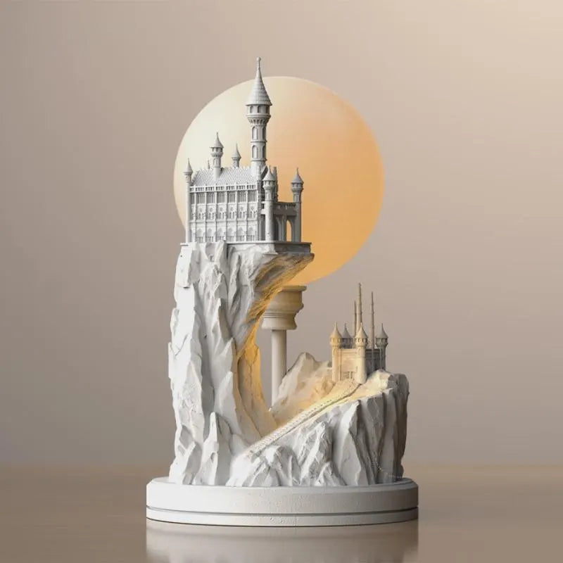 Moonlight Plaster Table Lamp – Soft Glow Aromatherapy Night Light for Bedrooms & Cozy Corners