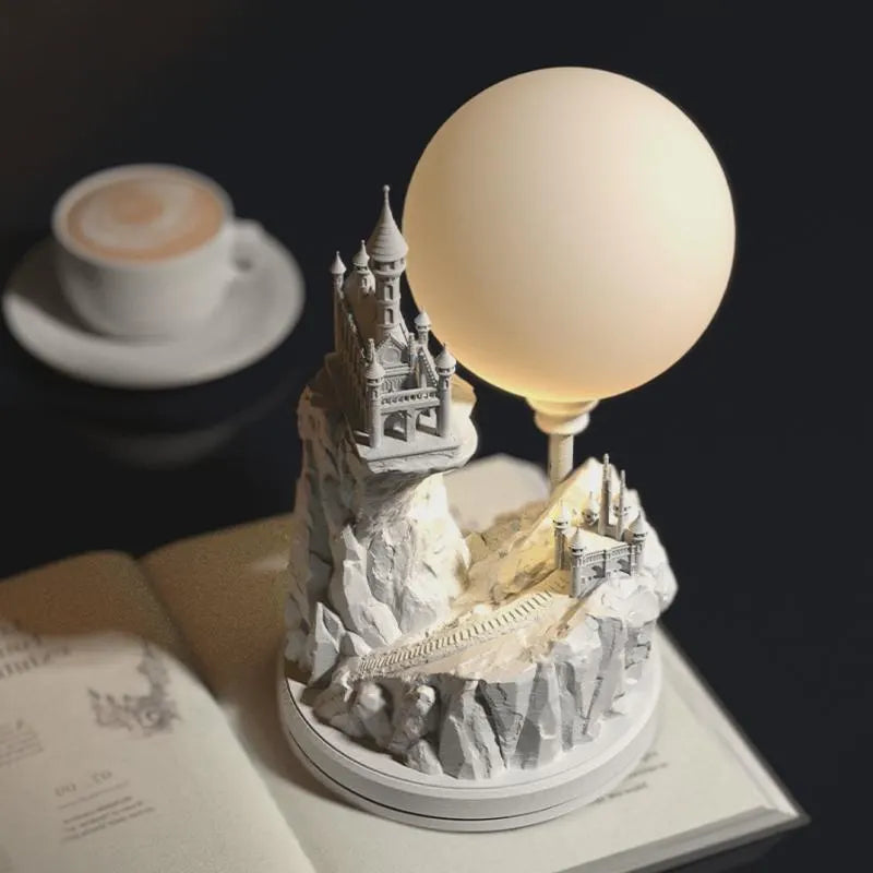 Moonlight Plaster Table Lamp – Soft Glow Aromatherapy Night Light for Bedrooms & Cozy Corners