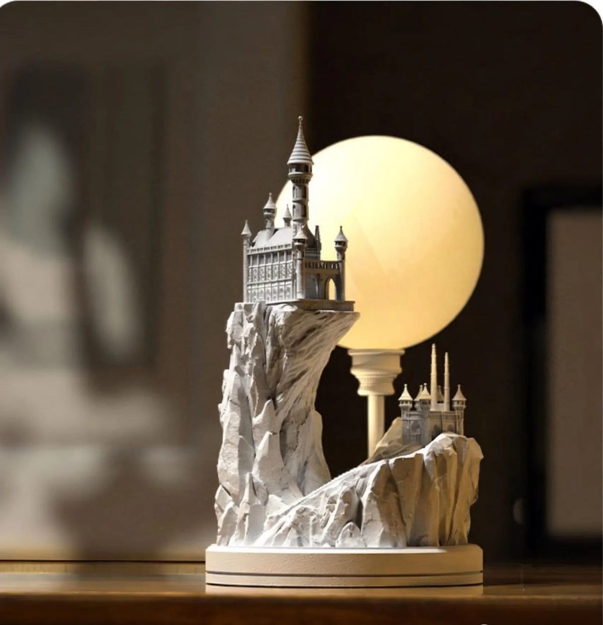 Moonlight Plaster Table Lamp – Soft Glow Aromatherapy Night Light for Bedrooms & Cozy Corners