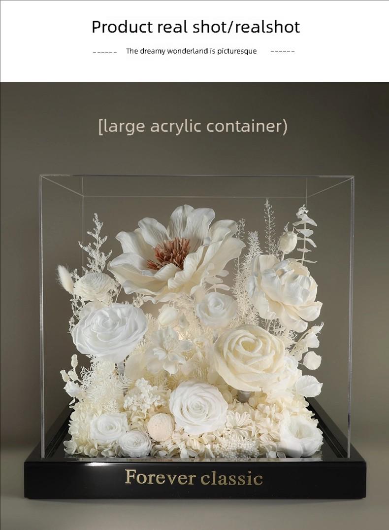 White Dream Preserved Flower Gift Box – Luxury Eternal Rose Bouquet