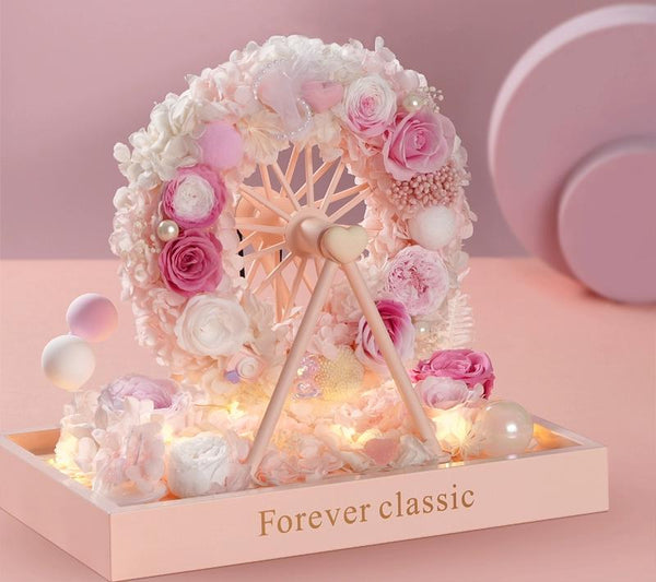 Ferris Wheel Preserved Rose Gift – Eternal Flower Romantic Arrangement