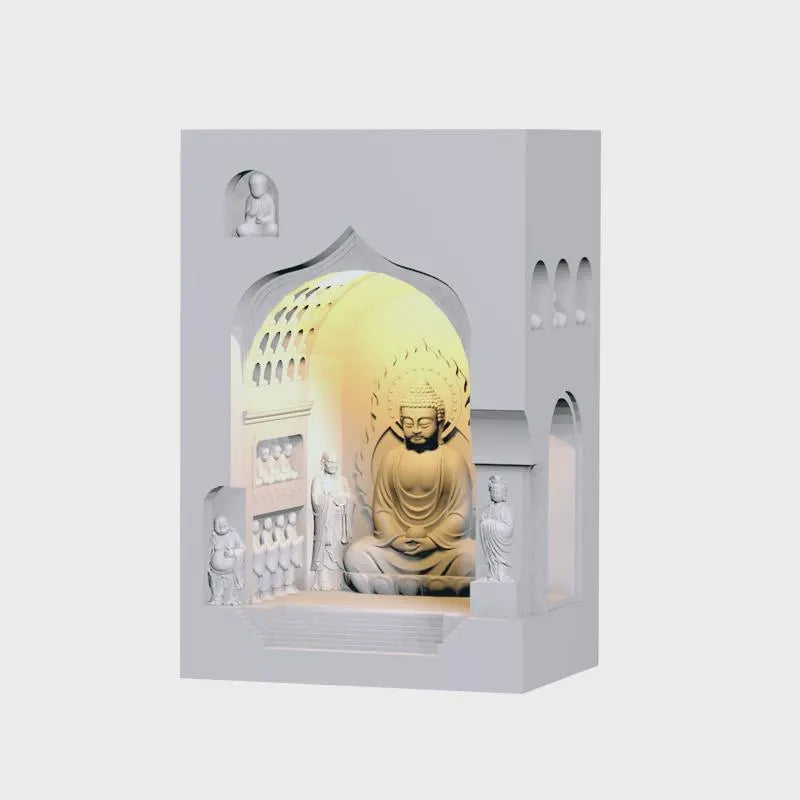 Buddha Cave Wall Sconce – Motion Sensor Zen Ambient Recessed Wall Light for Meditation & Calm Interiors