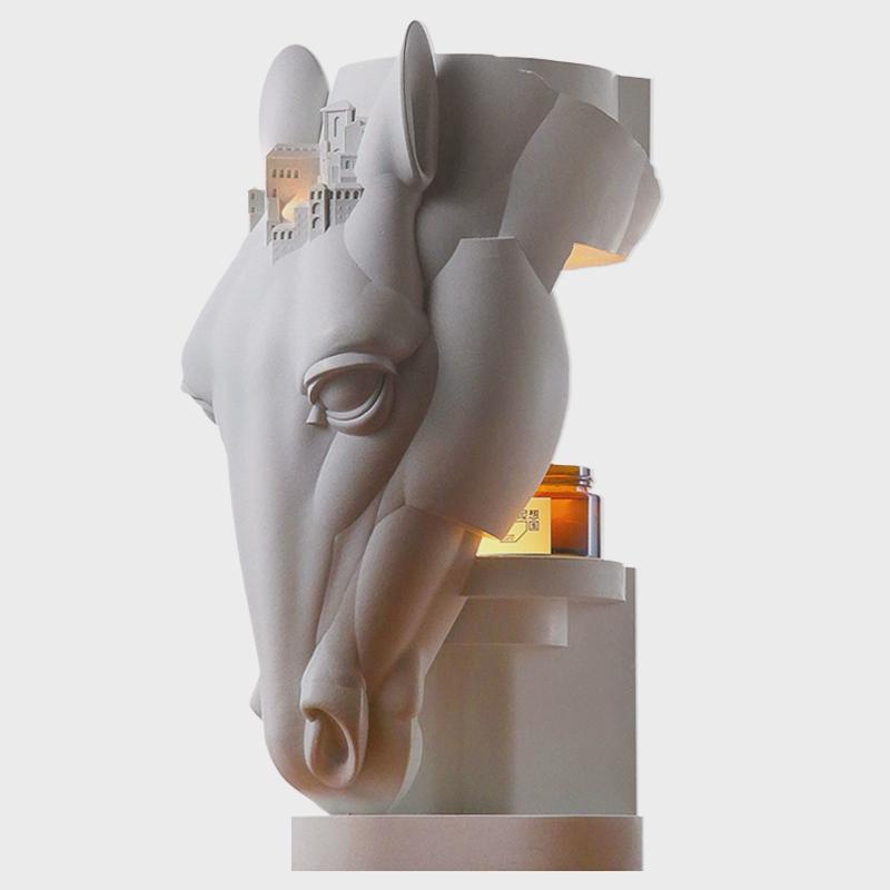 White Horse Wax Melt Lamp – Sculptural Flameless Aromatherapy Night Light for Elegant Home Decor