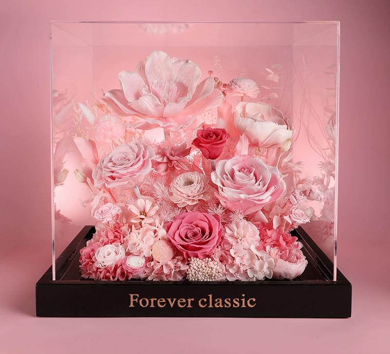 White Dream Preserved Flower Gift Box – Luxury Eternal Rose Bouquet