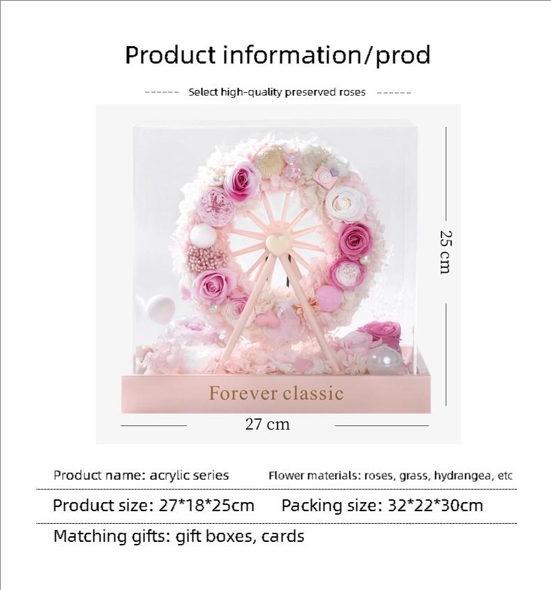 Ferris Wheel Preserved Rose Gift – Eternal Flower Romantic Arrangement