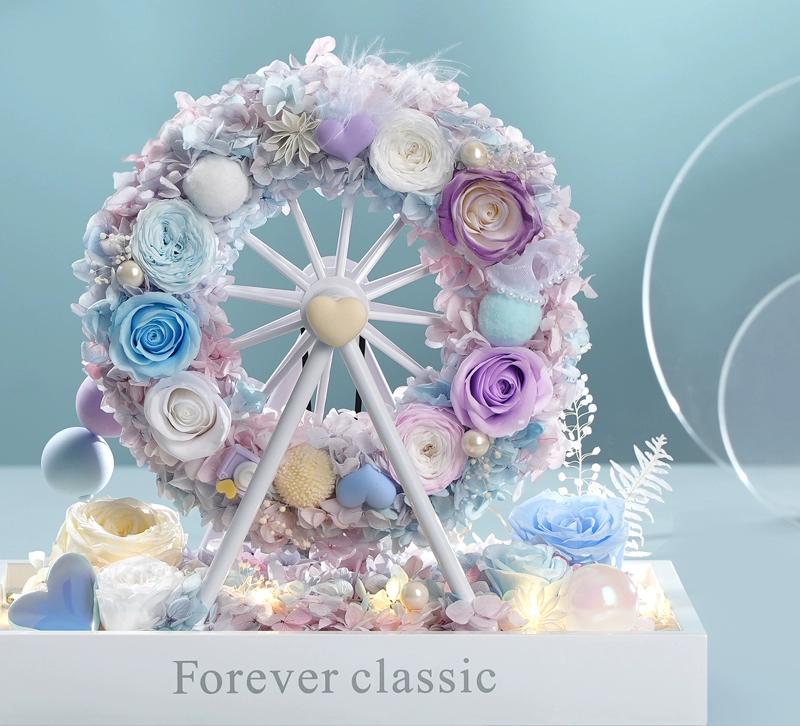 Ferris Wheel Preserved Rose Gift – Eternal Flower Romantic Arrangement